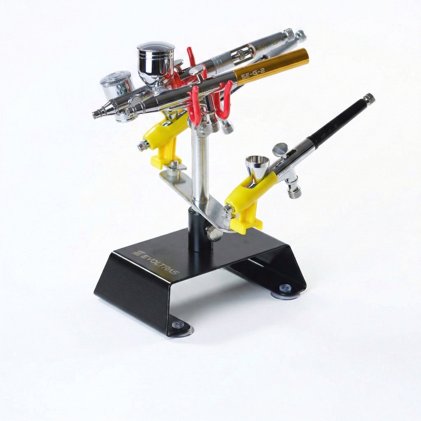 Desktop stand for 4 airbrushes
