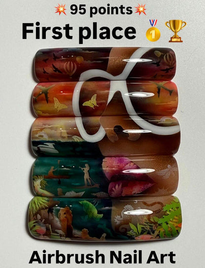 Подготовка за състезания в категория Airbrush Nail Art – Групово